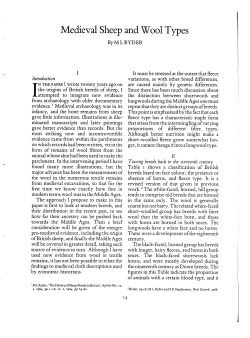 Medieval Sheep and Wool Types - British Agricultural History Society