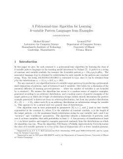 A Polynomial-time Algorithm for Learning k-variable