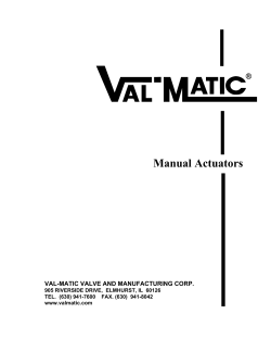 Manual Actuators - Val