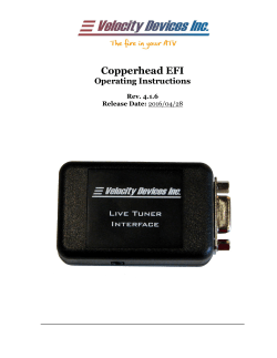 Copperhead EFI Application Instructions