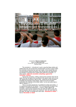 Revoluci&oacute;n o muerte