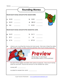 Rounding Money - Super Teacher Worksheets