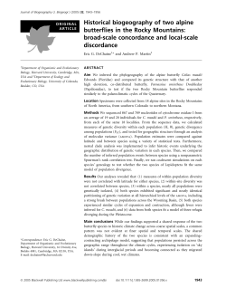 Historical biogeography of two alpine butterflies in the Rocky