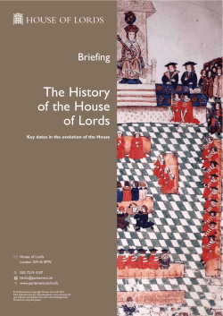 House of Lords Briefing - History