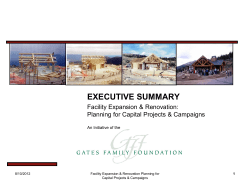 Executive Summary Facilities Plannning