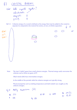 Def 3.1: Cohesive energy of a crystal is defined as the