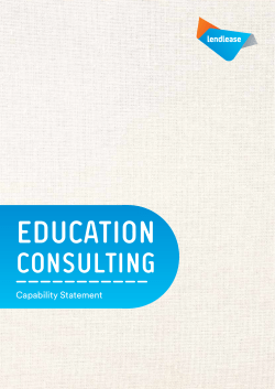education - Lendlease Consulting Europe