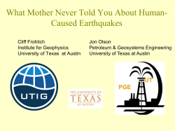 Induced Seismicity