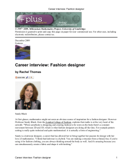 Career interview: Fashion designer - Plus Maths