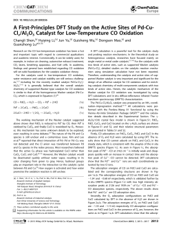 A FirstPrinciples DFT Study on the Active Sites of PdCuClx/Al2O3