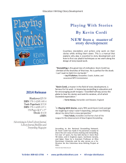 Playing With Stories By Kevin Cordi NEW from a master of story