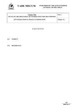 Rules on the Processing of Information