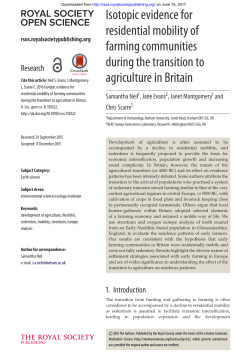 Isotopic evidence for residential mobility of farming communities