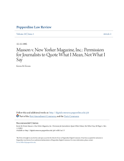 Masson v. New Yorker Magazine, Inc.