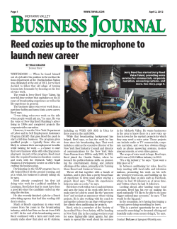 Reed cozies up to the microphone to launch new career