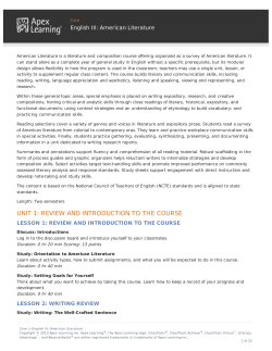 Core > English III: American Literature