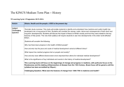The KING`S Medium Term Plan – History