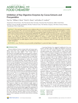 Inhibition of Key Digestive Enzymes by Cocoa Extracts and