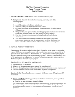 for Capital Support - Ella West Freeman Foundation