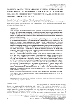 diagnostic value of combinations of symptoms of