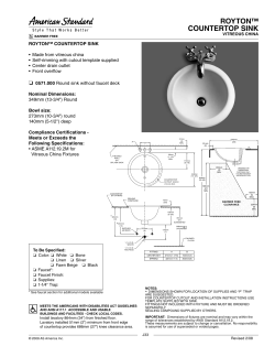 Spec Sheet - American Standard