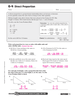 6-4 Direct Proportion - St. Mary