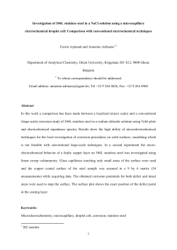 1 Investigation of 304L stainless steel in a NaCl solution using a
