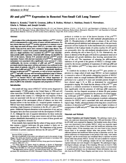 Rb and @16@4a Expression in Resected Non