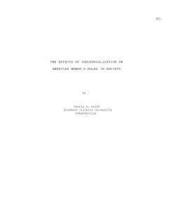 the effects of industrialization on american women`s roles in society