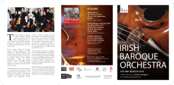 IBO Autumn Season 2016 - Irish Baroque Orchestra