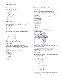 The trapezoid WXYZ is an isosceles trapezoid. So