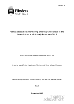 Habitat assessment monitoring of revegetated areas in