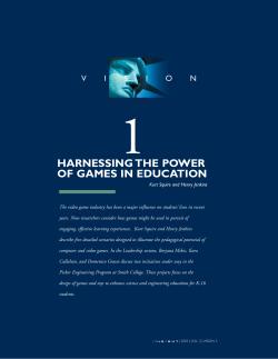 Harnessing the power of games in education
