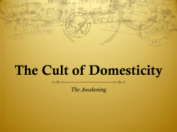 The Cult of Domesticity