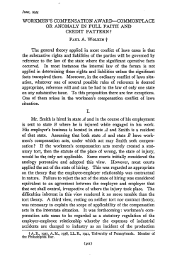 Commonplace or Anomaly in Full Faith and Credit Pattern