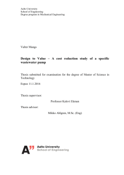 Design to Value &ndash; A cost reduction study of a specific