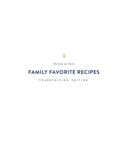 FAMILY FAVORITE RECIPES