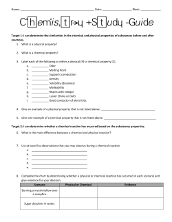 Chemistry Study Guide