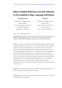 Effect of Spatial Reference and Verb Inflection