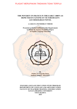 THE POVERTY IN FRANCE IN THE EARLY 1800`S AS DEPICTED