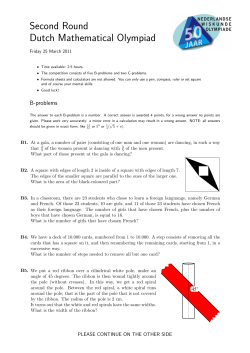 Second Round Dutch Mathematical Olympiad