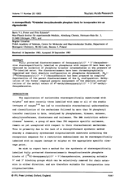 A stereospeifically 18 O-labelled deoxydinucleoside phosphate
