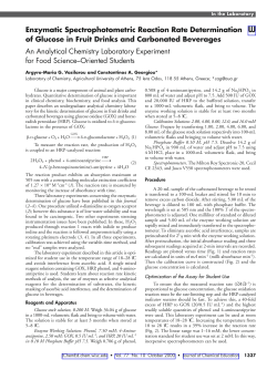 Enzymatic Spectrophotometric Reaction Rate Determination of