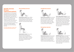 Specific exercises for knee replacement patients