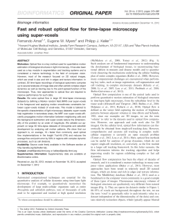 Fast and robust optical flow for time