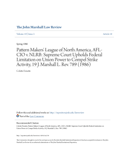 Pattern Makers` League of North America, AFL