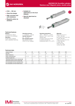 KM/55001/M, Roundline cylinders `Stainless steel` Magnetic piston