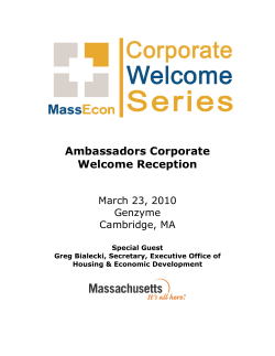 Ambassadors Corporate Welcome Reception
