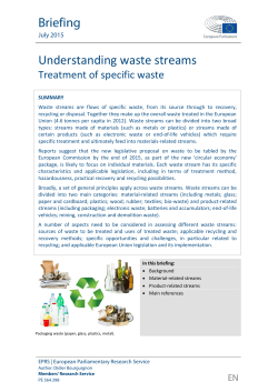 Understanding waste streams: treatment of