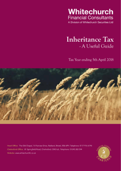 Inheritance Tax - Whitechurch Financial Consultants
